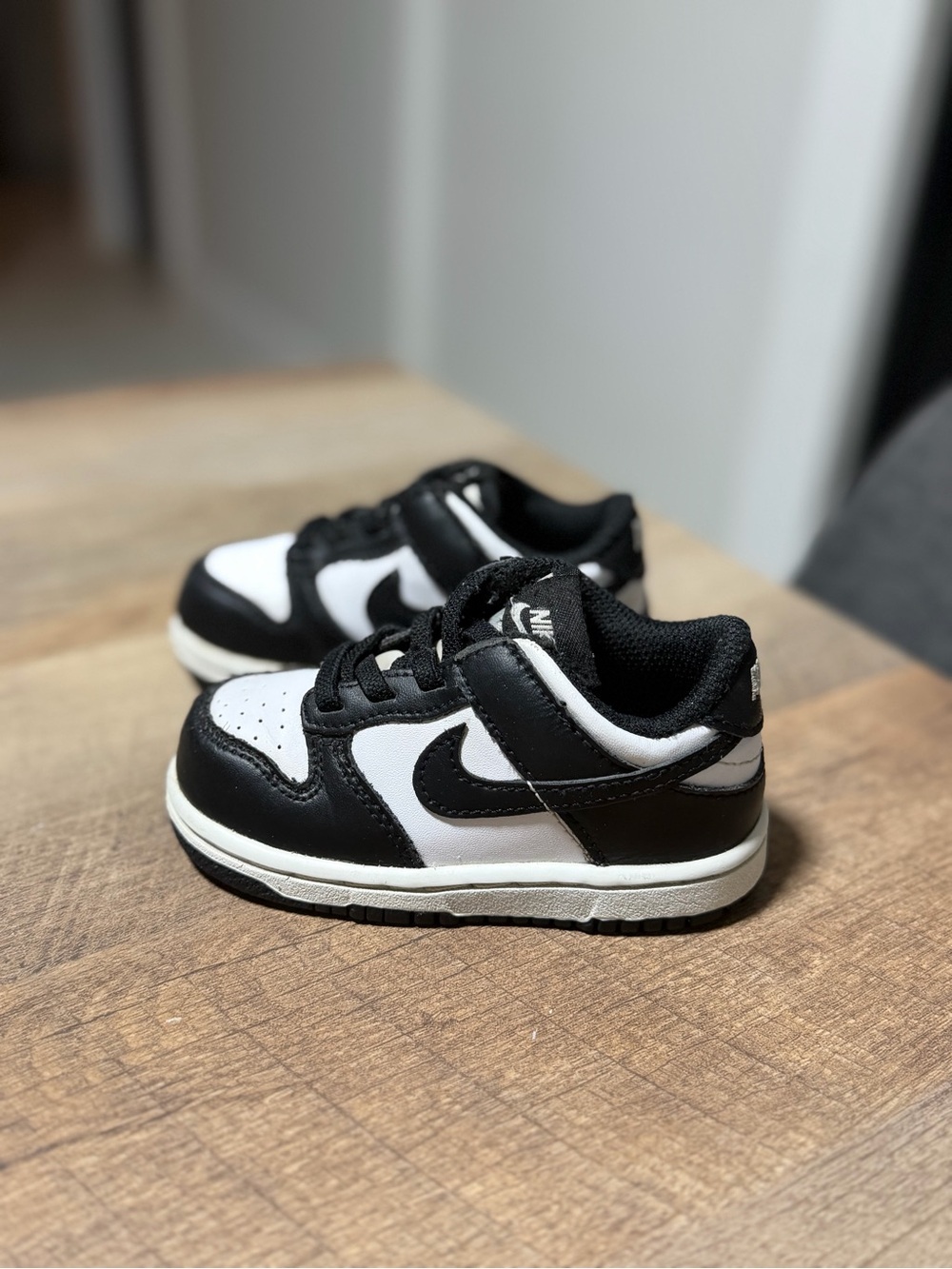 Nike Dunk Low Panda Black White Sneakers Toddler Size 6C